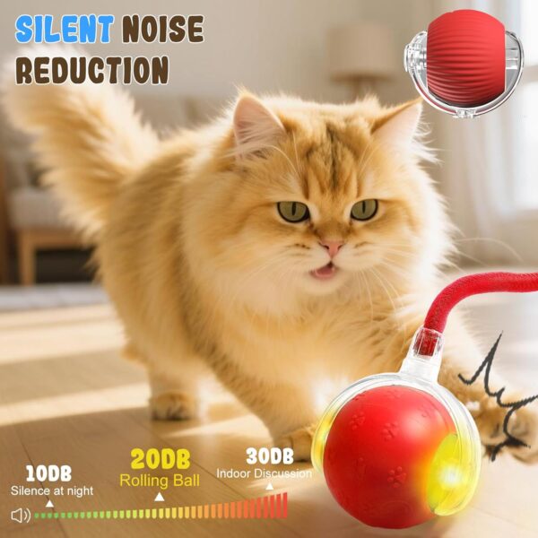 Smart Interactive Cat Toy Ball – Automatic Rolling Mouse with Tail, Rechargeable Pet Play Toy for Indoor Cats - Image 7